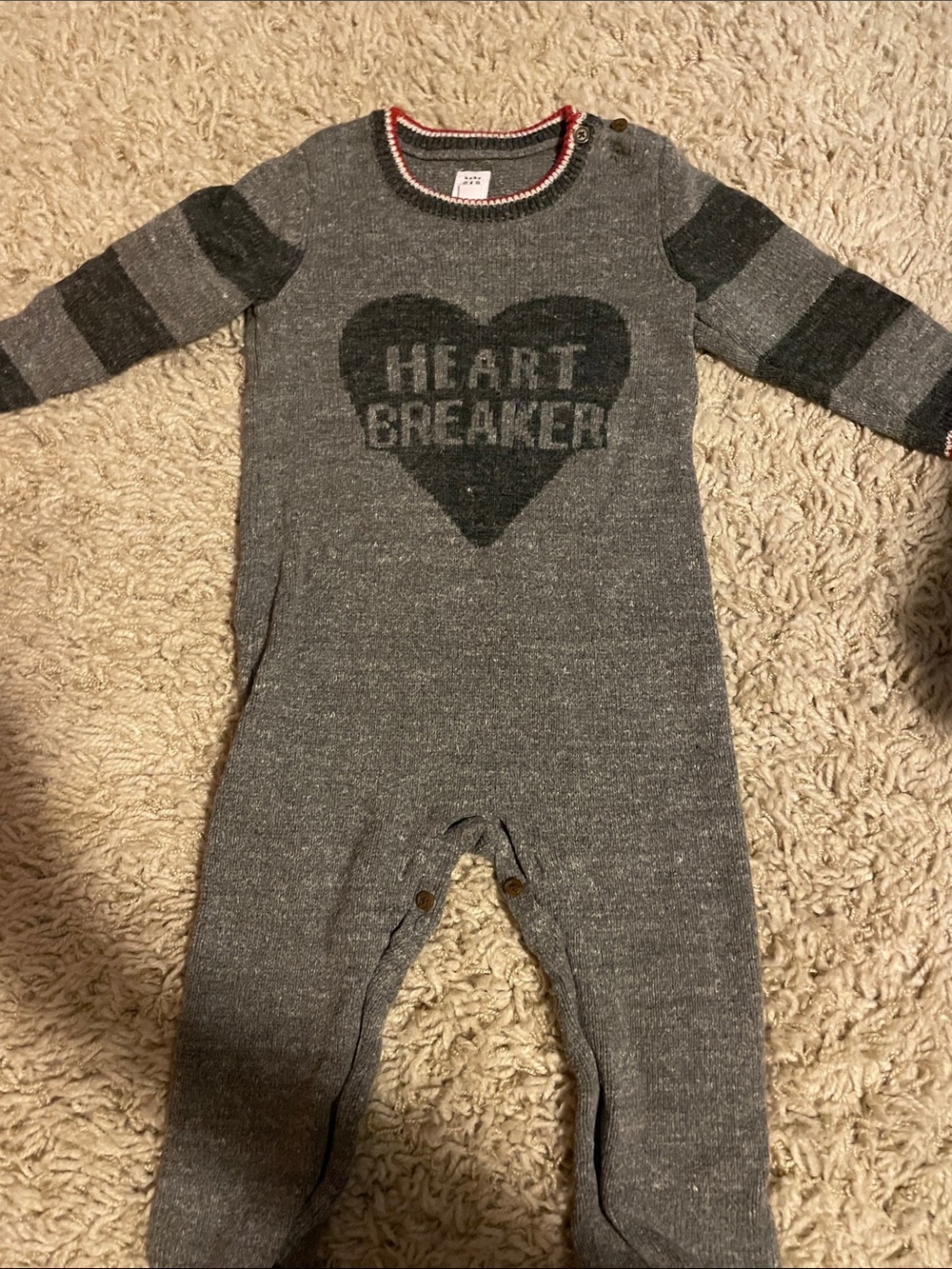 GAP Gray 'Heart Breaker' Knit One-Piece